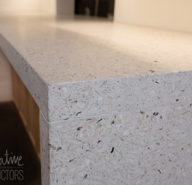 Concrete Countertop with Waterfall Edge